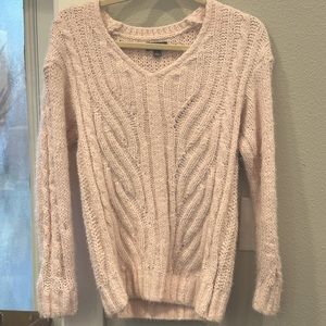 Francesca's Cupcake Clothing Cable Knit Chunky Cozy Pink Sweater in Size Small